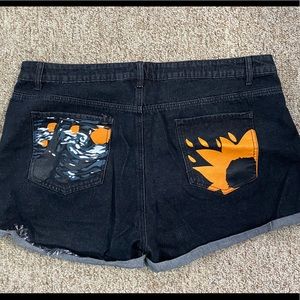 Black Trendy Jean Shorts